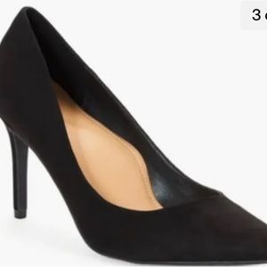 JustFab Khloy Classic Pump - Black (Vegan Faux Suede) size 9 (NIB) (3.5" heel)